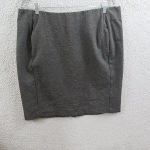 J JIll Womens Skirt Large Gray Ponte Pencil Straight Pockets Stretch Career